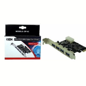 Placa PCI-Express DEX DP-43 com 4 Portas USB 3.0 – Alta Velocidade e Expansão Rápida